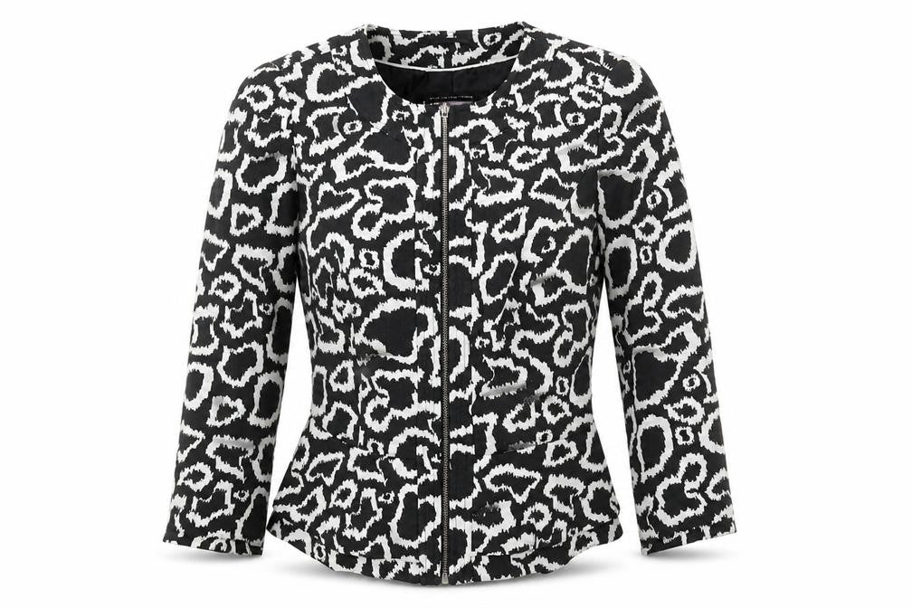 Marks & Spencer Per Una Black Animal Print Jacket Size 10 Women
