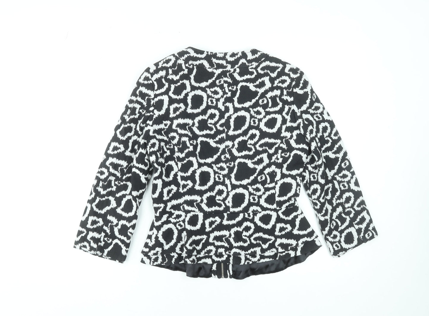 Marks and Spencer Per Una Black Animal Print Jacket Size 10 Women