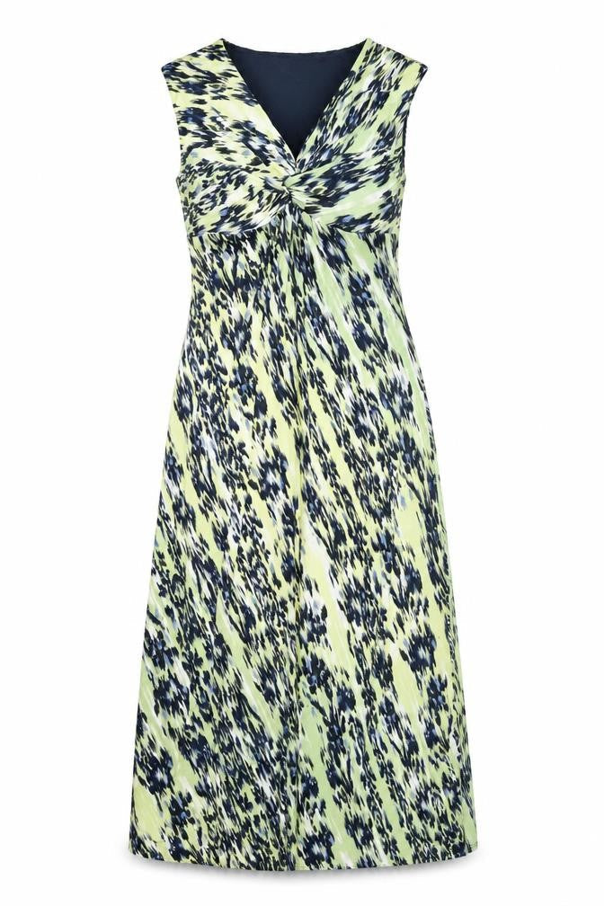 Marks & Spencer Per Una Women's Multicoloured V-Neck Sleeveless Fit & Flare Midi Dress Size 12