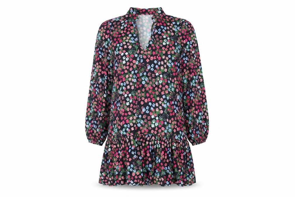 ASOS DESIGN Women’s Multicoloured Floral Smock Dress Size 14 Tall