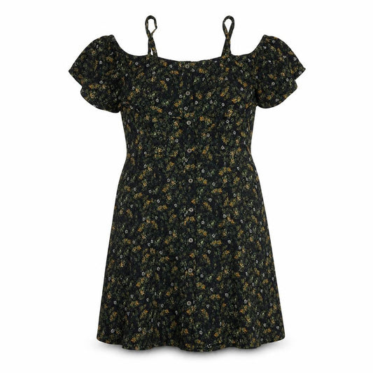 Mossimo Supply Co. Women’s Black Floral Off Shoulder A-Line Dress 2XL