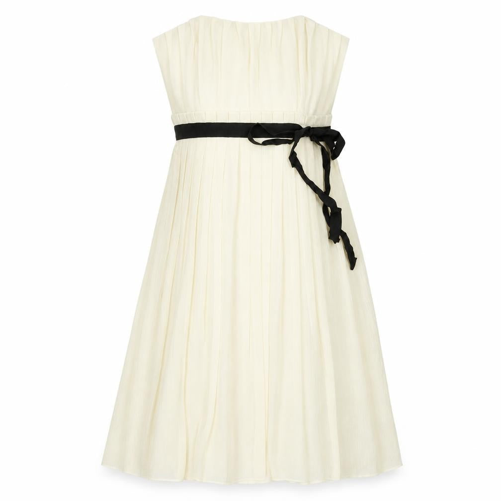 Next Women Beige Strapless A-Line Pleated Knee Length Dress Size 8
