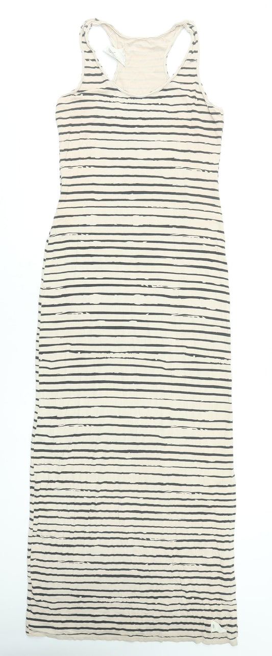 A Postcard from Brighton Womens Beige Striped Long Tank Dress Size 2