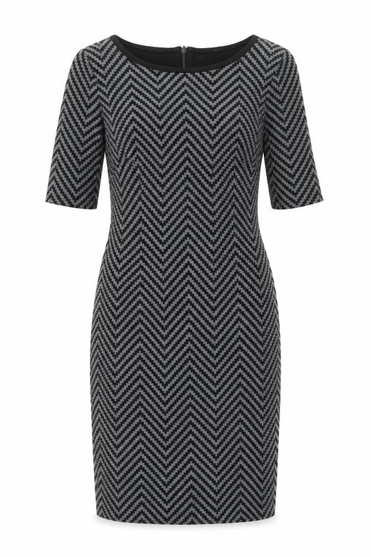 Marks & Spencer Women’s Grey Chevron Sheath Dress Size 10