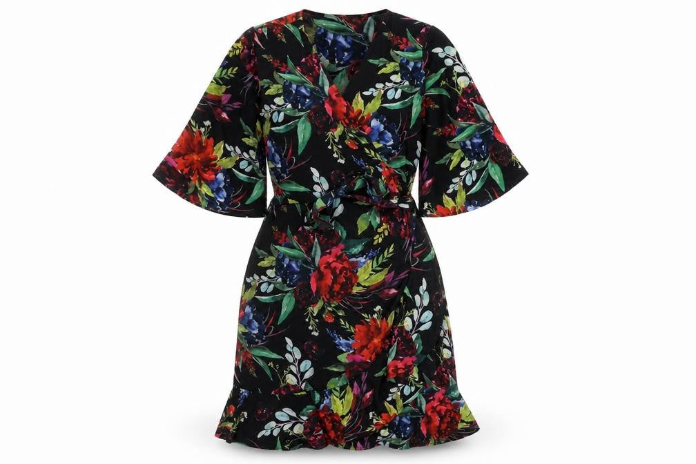 Next Women’s Multicoloured Floral Wrap Dress Size 8