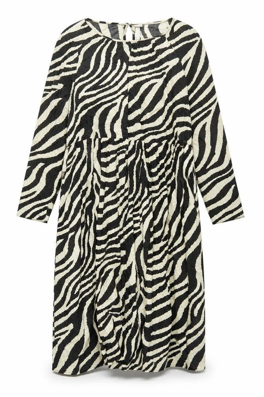 H&M Women’s Black Zebra Print A-Line Midi Dress Size XL