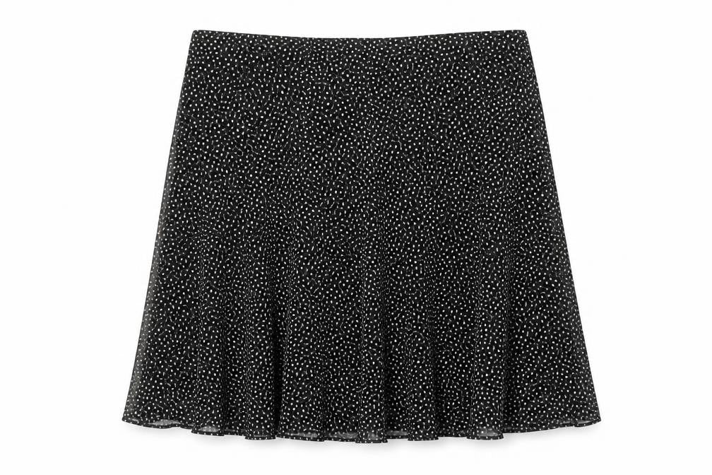 Marks & Spencer Women Black Polka Dot A-Line Skirt Size 16