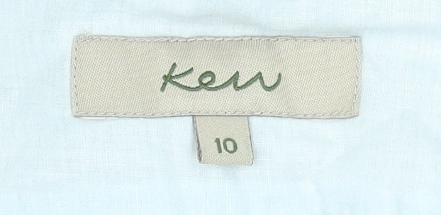 Kew Women’s Grey Cotton Check Sleeveless Knee Length Sundress Size 10