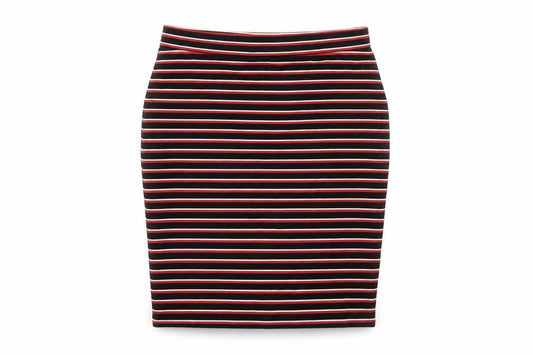 Miss Selfridge Women’s Black Striped Pencil Skirt Size 6 Stretch