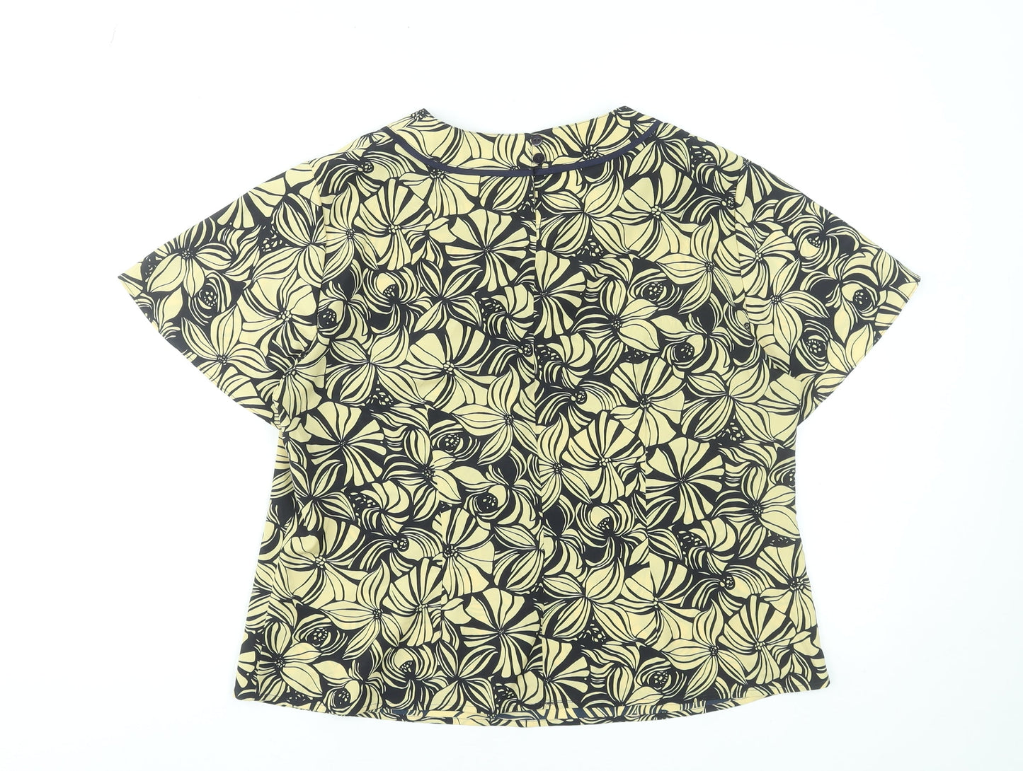 Eastex Women's Beige Floral Short Sleeve Blouse UK 16