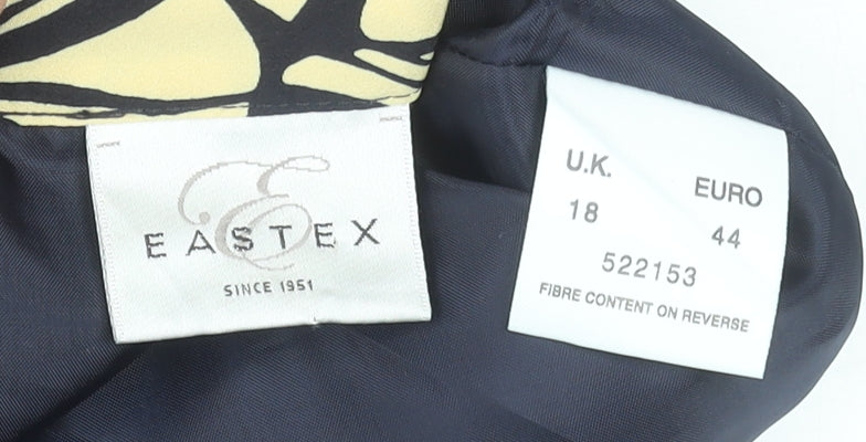 Eastex Women’s Beige Floral A-Line Midi Skirt Size 18 Polyester Lined