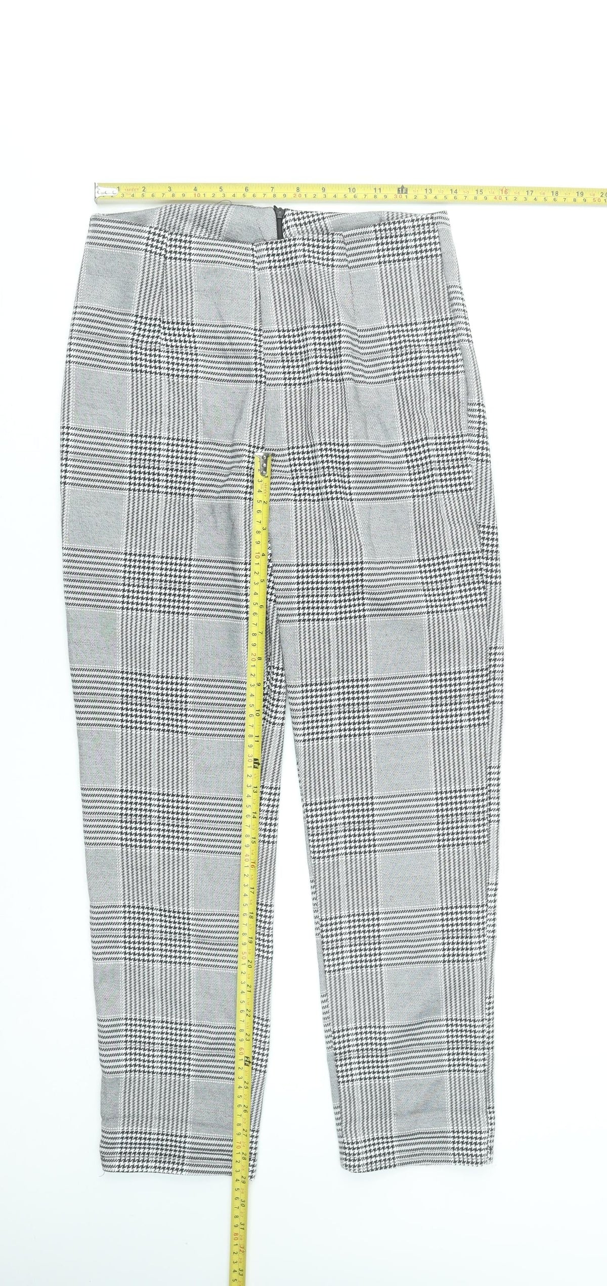 Parisian Women’s Grey Check Slim Fit Trousers Size 10