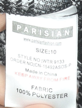 Parisian Women’s Grey Check Slim Fit Trousers Size 10