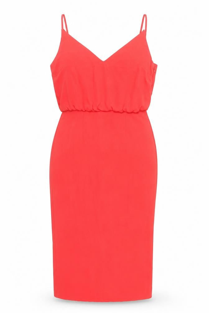 Oasis Women’s Red V-Neck Slip Dress Size 10 Party Cocktail