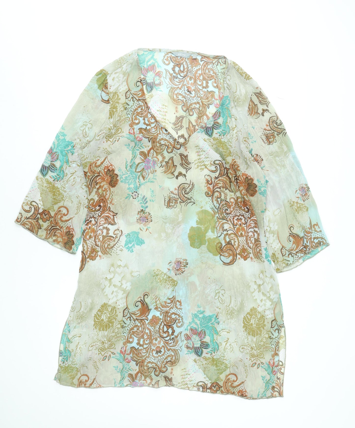 Marks and Spencer Per Una Women's Multicoloured Floral Blouse XL