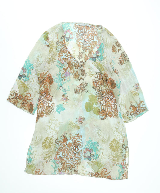 Marks and Spencer Per Una Women's Multicoloured Floral Blouse XL