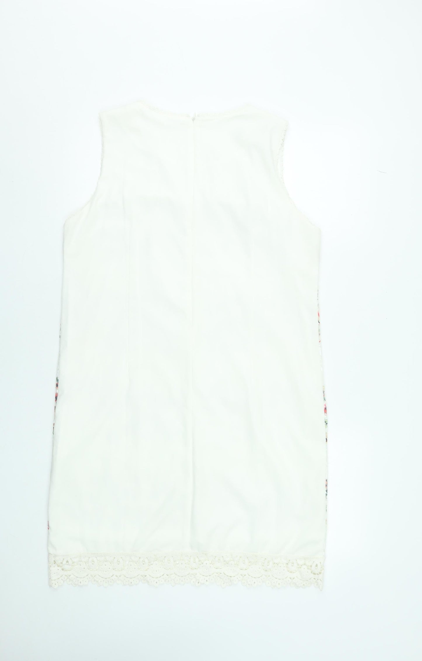 Lamorena Women’s Ivory Floral Lace Shift Dress Size 14