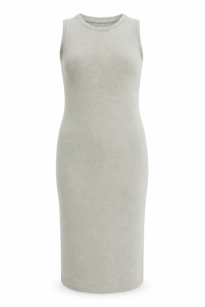 H&M Women’s Beige Sleeveless Knit Bodycon Midi Dress XS