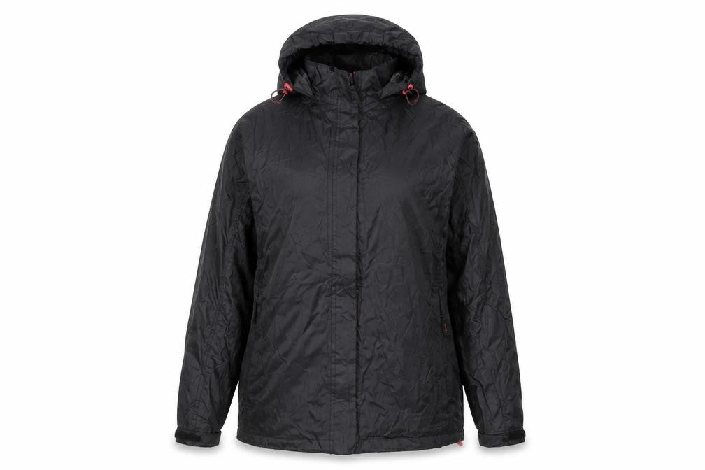 Jack In A Pack Womens Black Size 12 Waterproof Hooded Rain Jacket