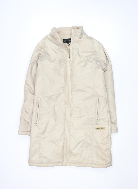 Roberto Celli Women's Beige Size 10 Long Puffer Coat
