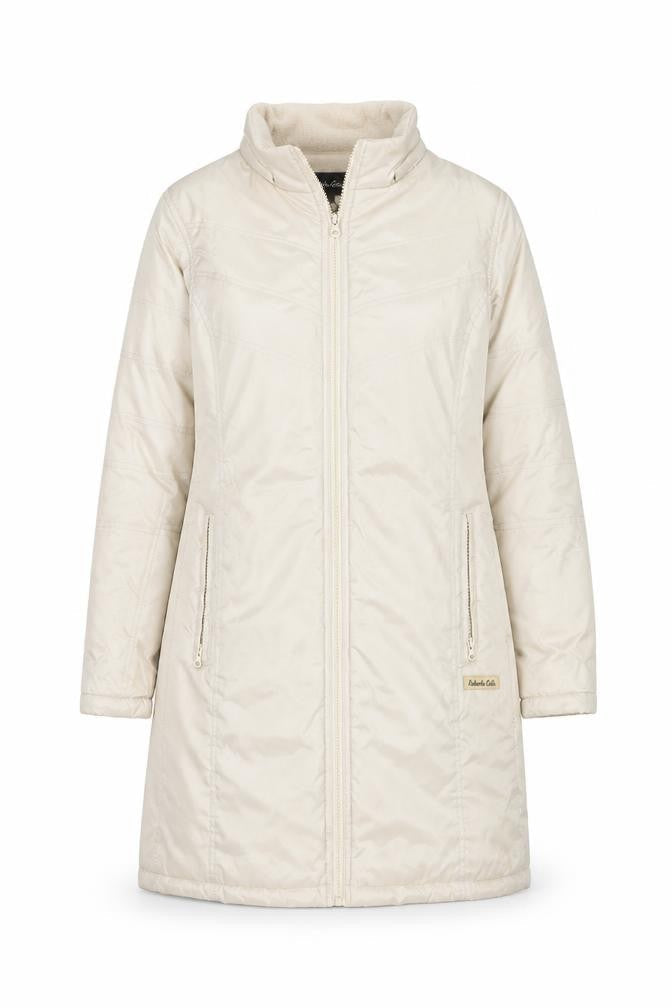 Roberto Celli Women's Beige Size 10 Long Puffer Coat