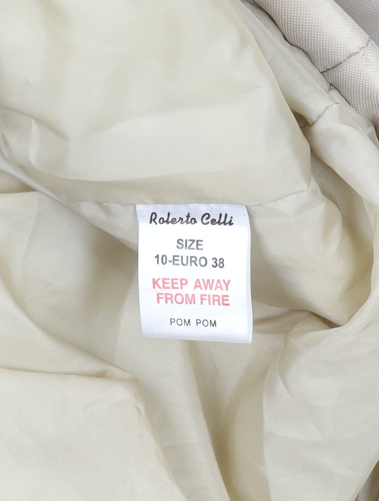 Roberto Celli Women's Beige Size 10 Long Puffer Coat