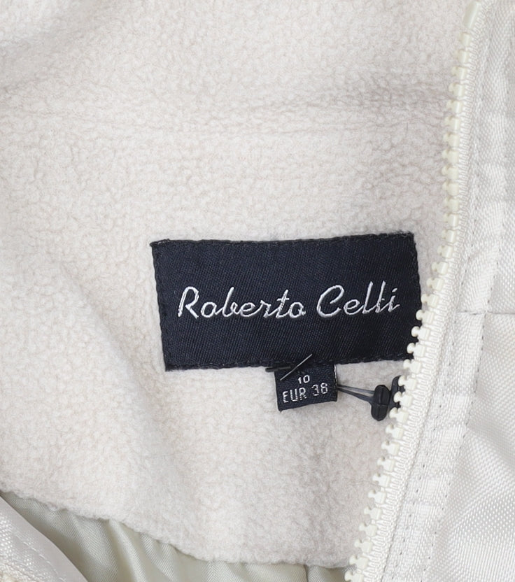 Roberto Celli Women's Beige Size 10 Long Puffer Coat