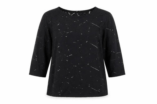 Vero Moda Women's Black 3/4 Sleeve Knit Tunic Blouse L
