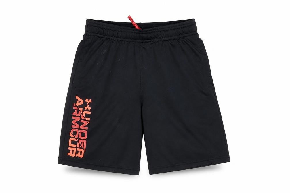 Under Armour Boys Black Medium Athletic Shorts Loose Fit with Drawstring