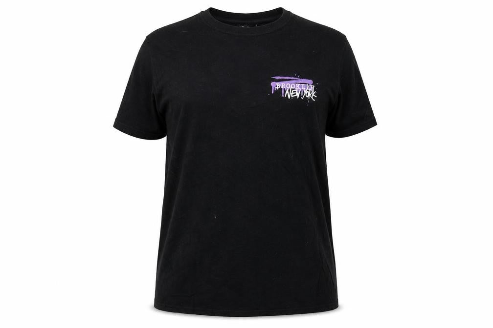 SHOK Womens Black Graphic Cotton T-Shirt Size M City Street Style