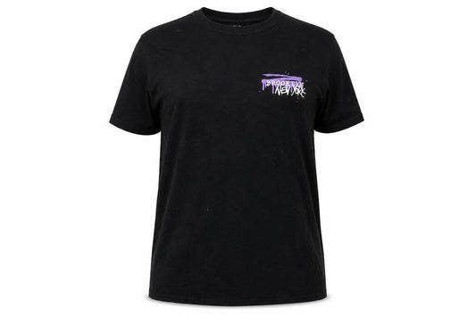SHOK Womens Black Graphic Cotton T-Shirt Size M City Street Style