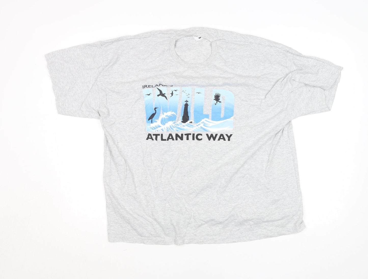 Fruit of the Loom Men’s Grey 2XL Wild Atlantic Way Graphic T-Shirt