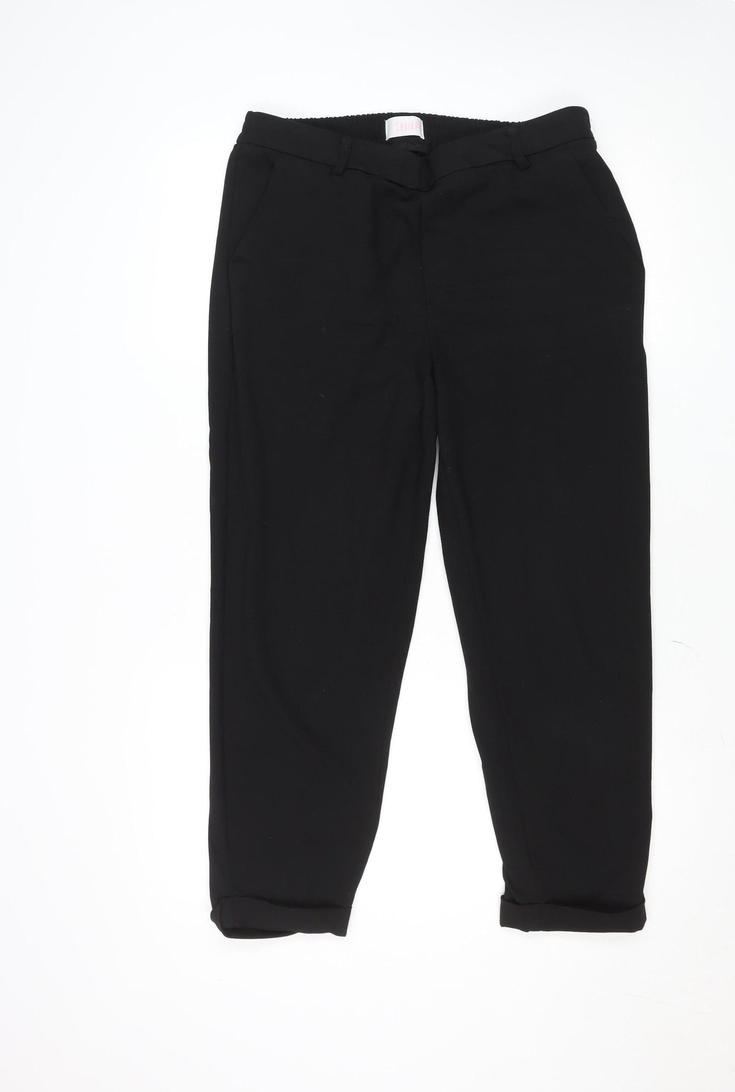 Savida Women’s Black Size 14 Regular Tapered Stretch Trousers