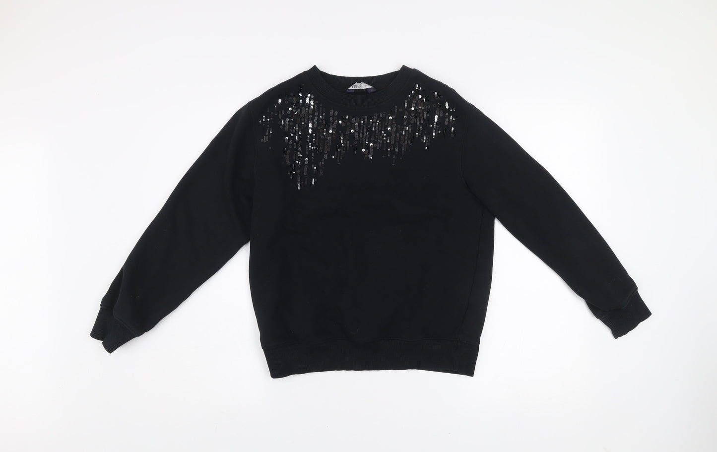 Marks and Spencer Womens Black Sequin Pullover Sweatshirt Size 8