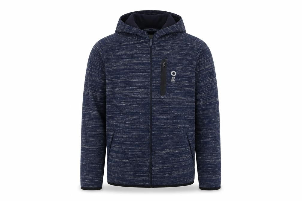 Jack & Jones Men's Blue Hooded Full Zip Activewear Jacket Size M