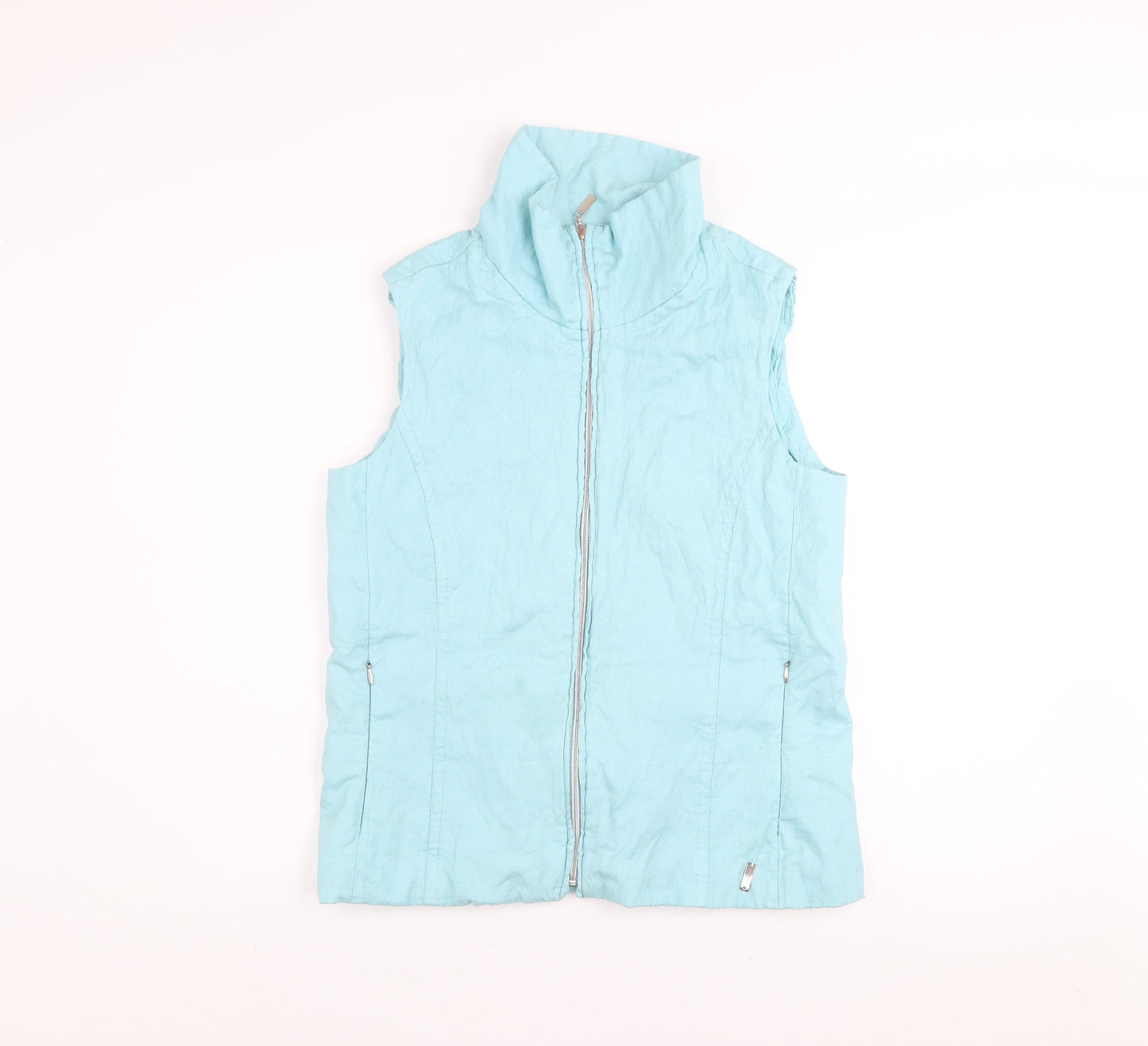 Augusta Womens Blue Size 12 Zip Front Sleeveless Waistcoat