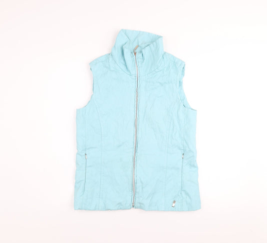 Augusta Womens Blue Size 12 Zip Front Sleeveless Waistcoat