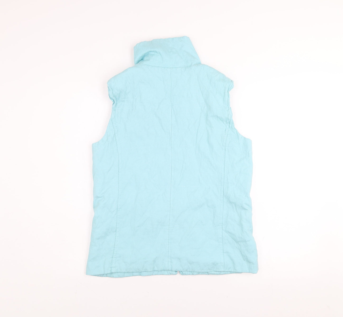 Augusta Womens Blue Size 12 Zip Front Sleeveless Waistcoat