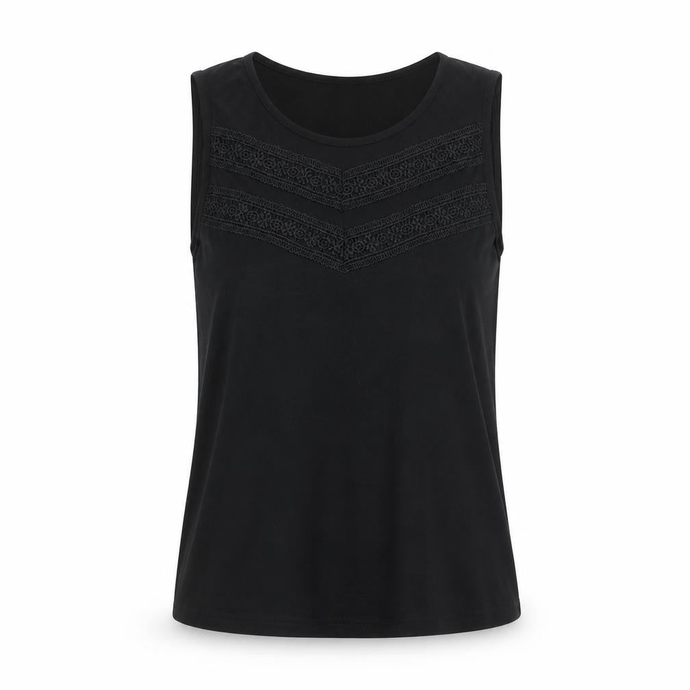 Primark Women’s Black Sleeveless Tank Top S Scoop Neck Lightweight