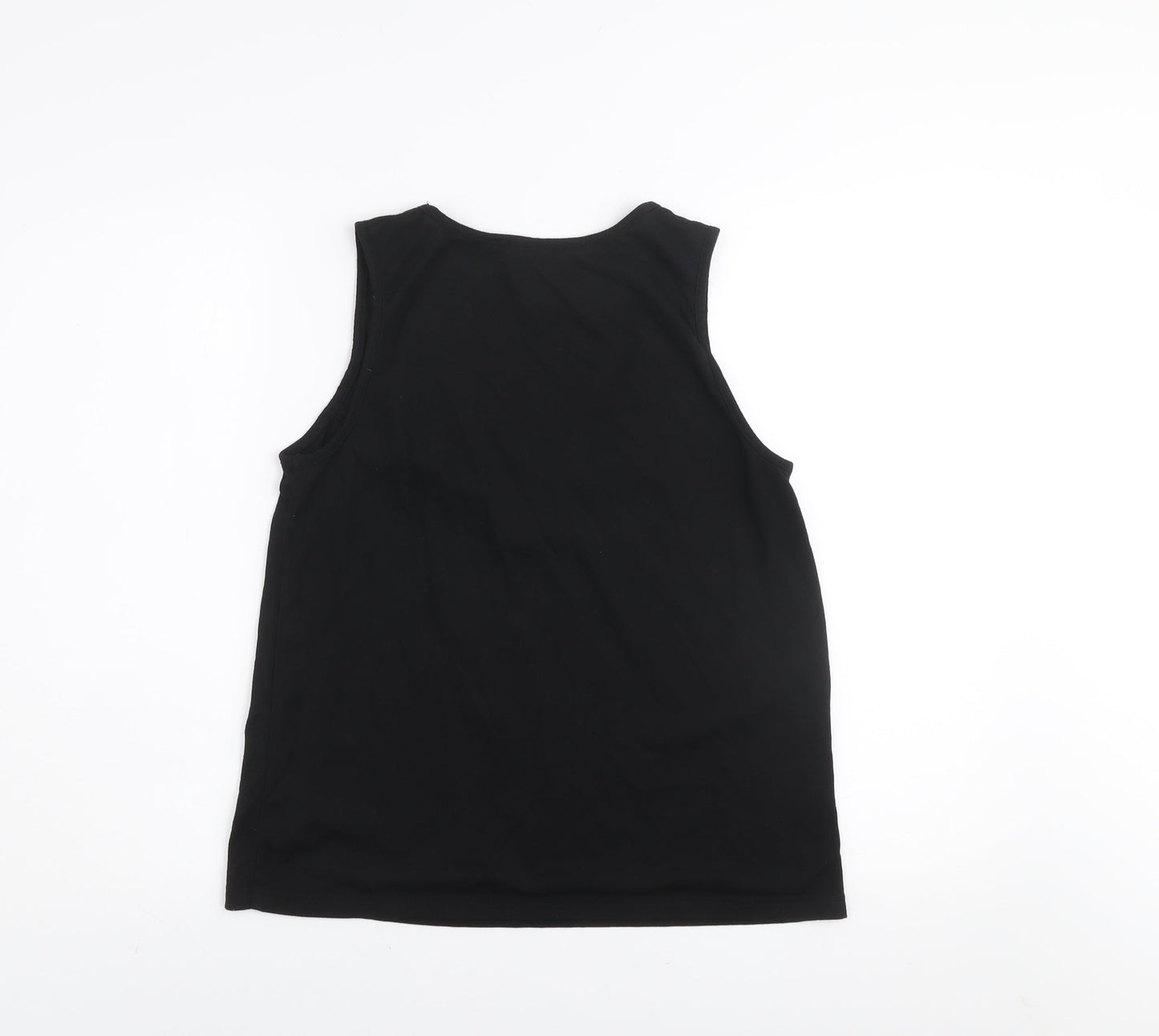 Primark Women’s Black Sleeveless Tank Top S Scoop Neck Lightweight