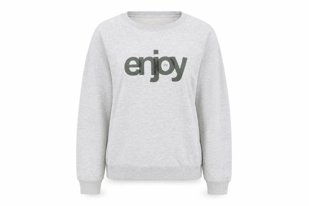 Decathlon Womens Grey Enjoy Life Pullover Sweatshirt Size 14