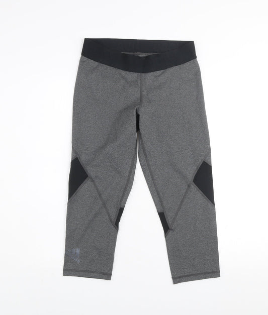 Adidas Women's Grey Techfit Capri Leggings Medium Compression Activewear