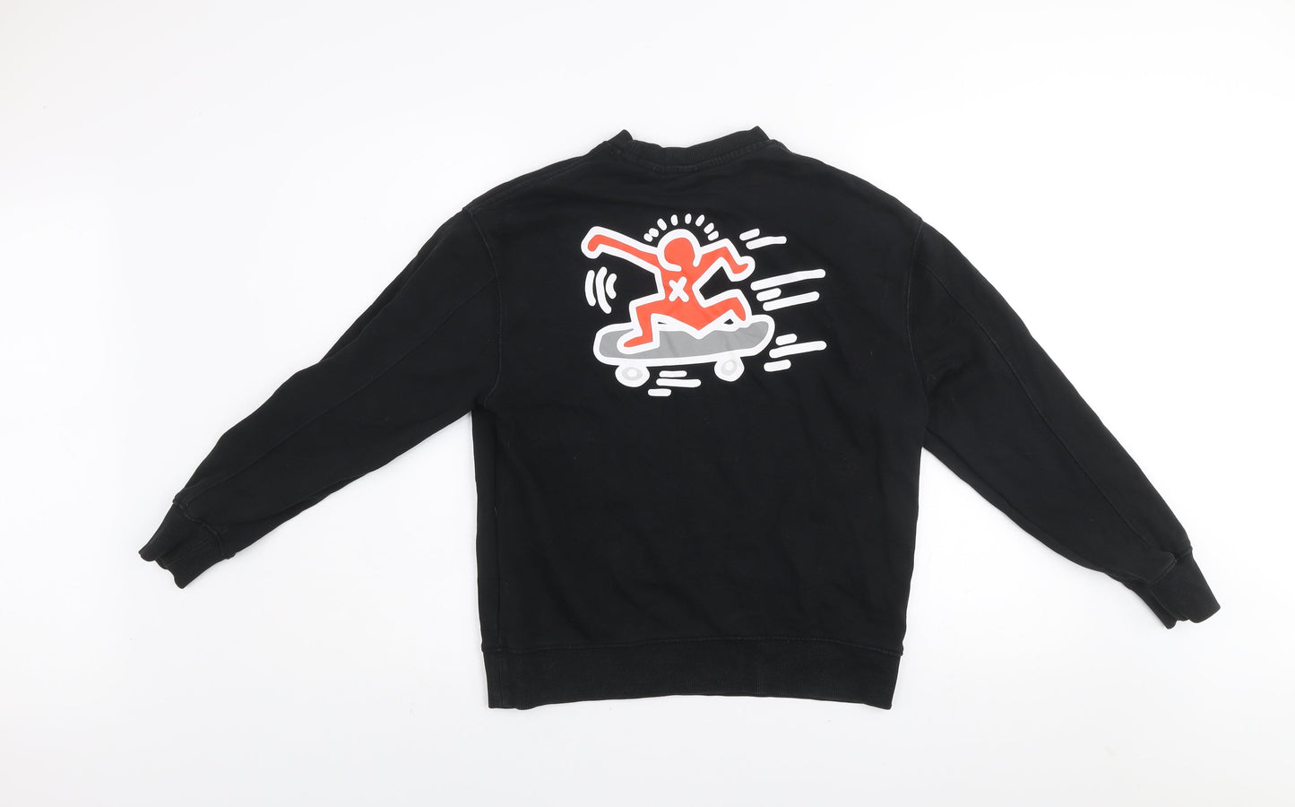 Zara Boys Black Keith Haring Graphic Pullover Sweatshirt 11-12 Years