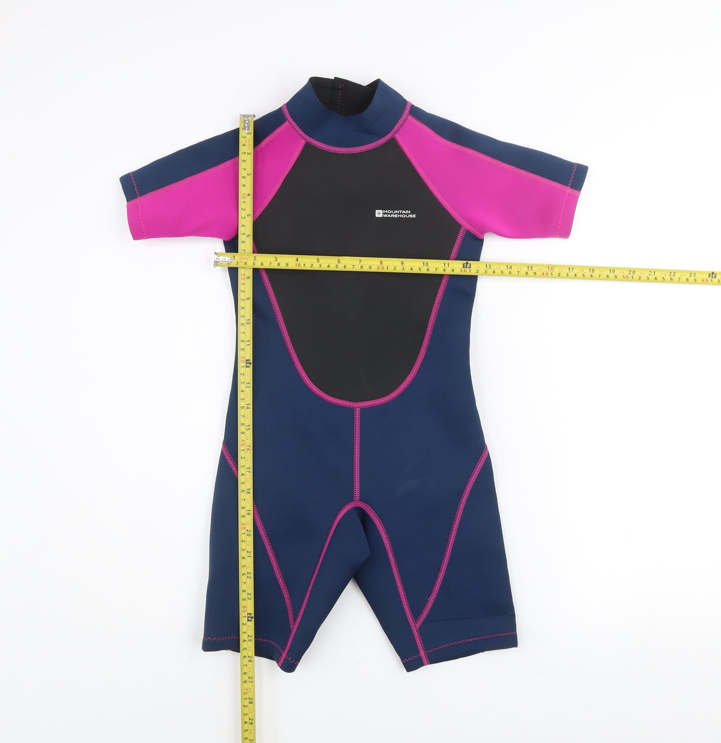 Mountain Warehouse Girls Blue 7-8 Years Short Sleeve Wetsuit