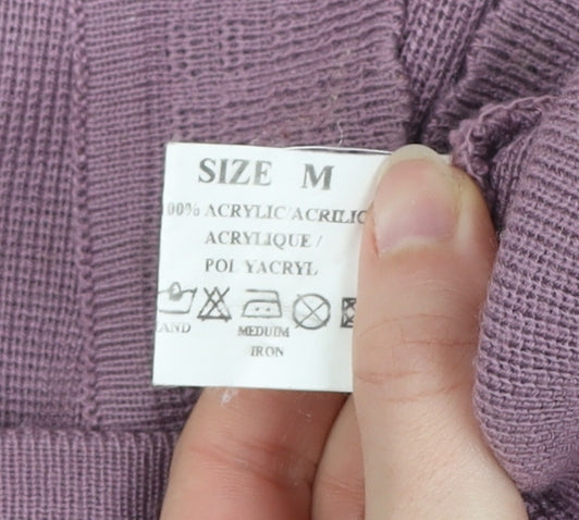 Paramour Collection Women's Purple Embroidered Cardigan M