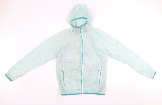 Regatta Womens Blue Lightweight Hooded Windbreaker Jacket UK 12