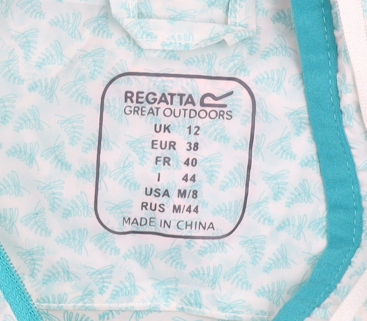 Regatta Womens Blue Lightweight Hooded Windbreaker Jacket UK 12