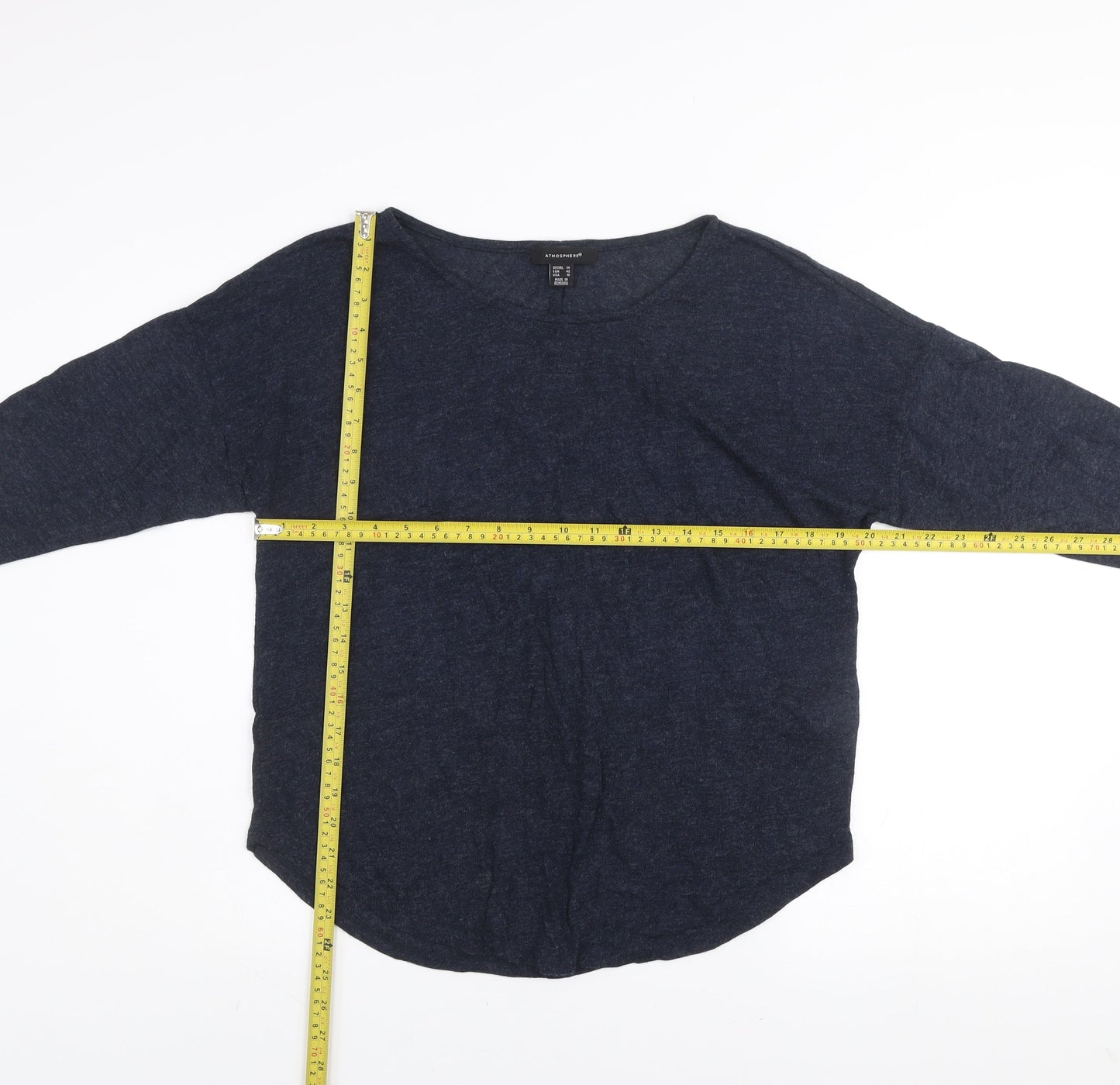 Atmosphere Women Blue Size 14 Relaxed Knit Pullover Jumper