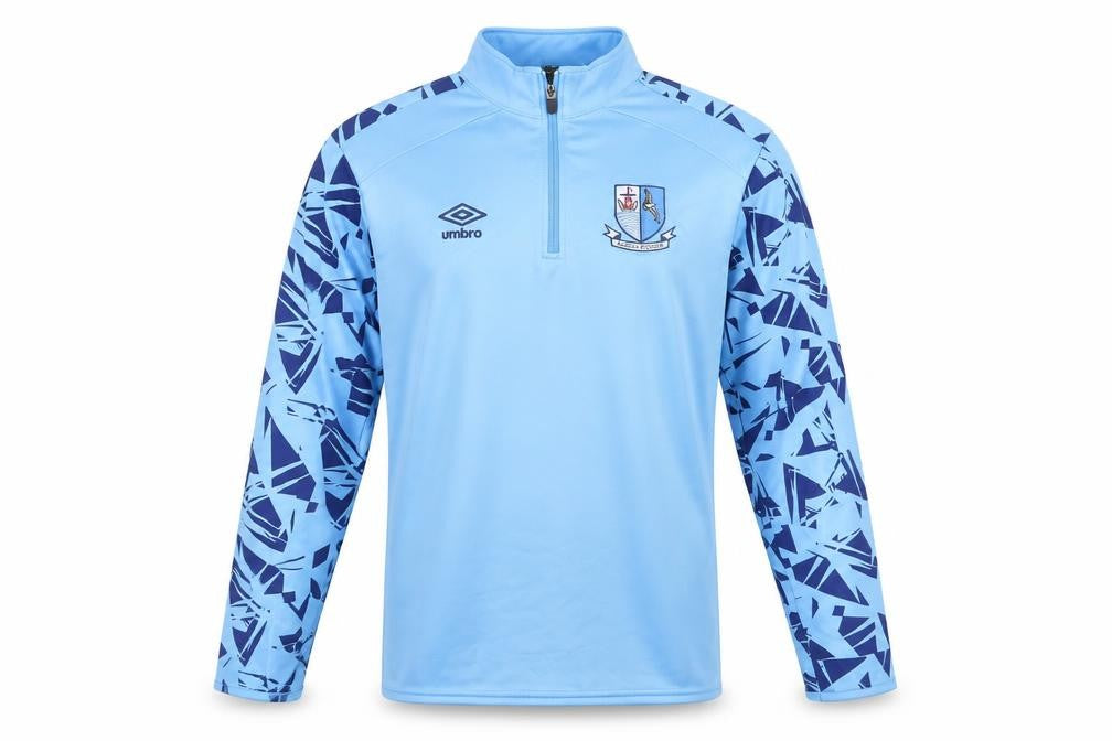 Umbro Men's Blue Long Sleeve 1/4 Zip Sports Sweatshirt Size L