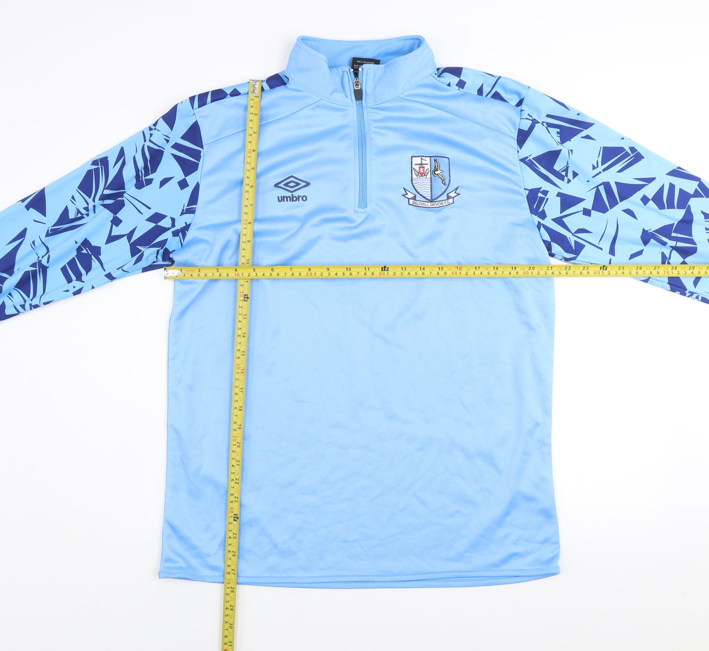 Umbro Men's Blue Long Sleeve 1/4 Zip Sports Sweatshirt Size L